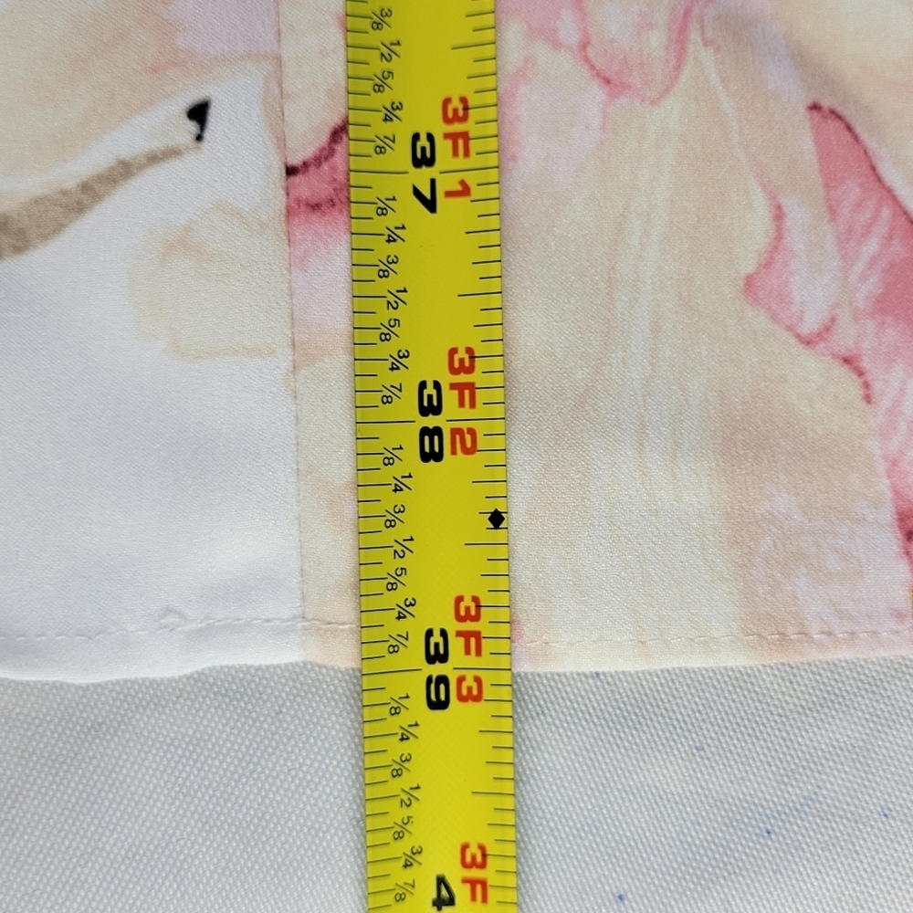 WHBM Fit N Flare Dress Size 6 White Pink Floral Sleeveless Back V Neck Lined New - Picture 9 of 11